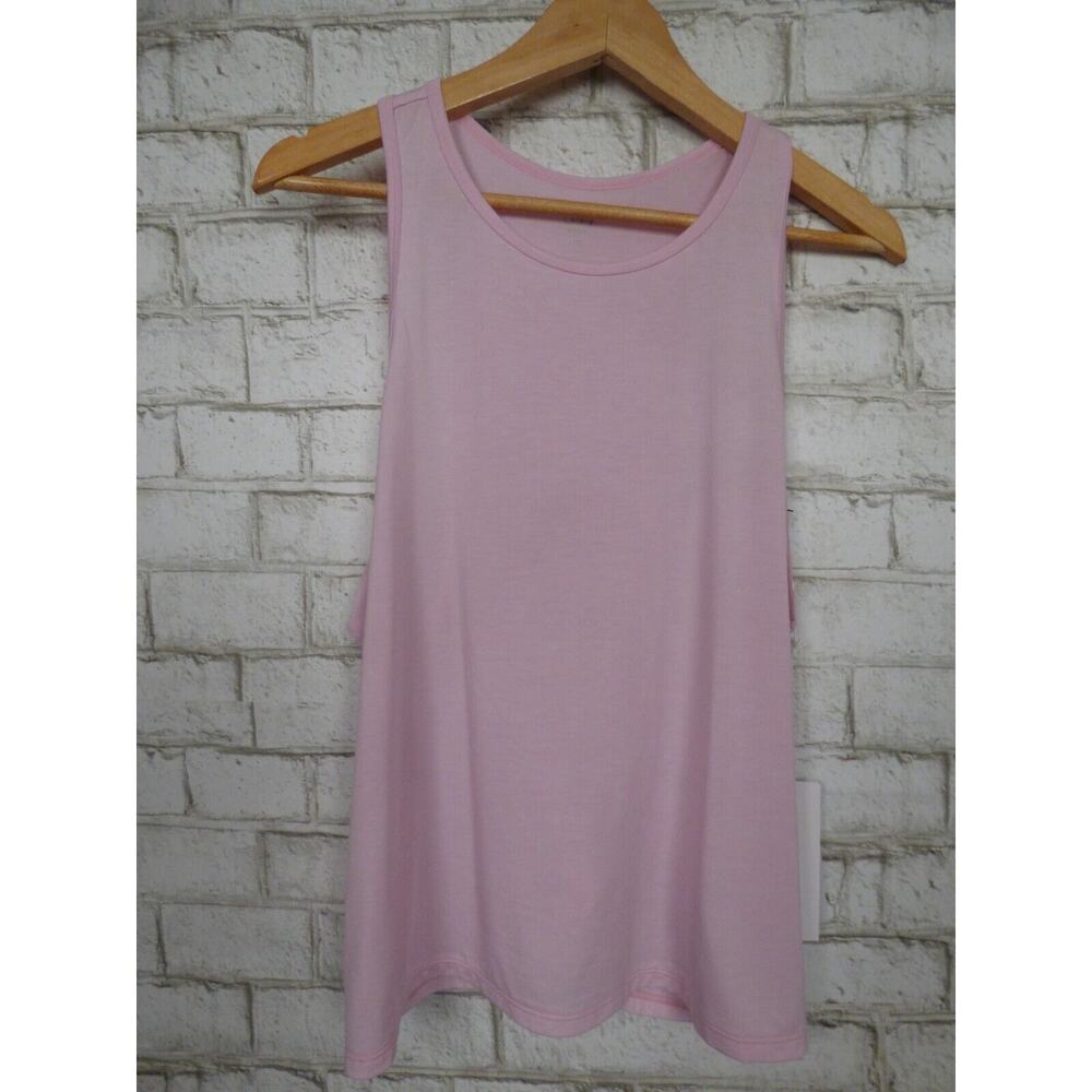 $78 Calme by Johnny Was Ease Racerback Drawstring Pink Active Tank XL NEW